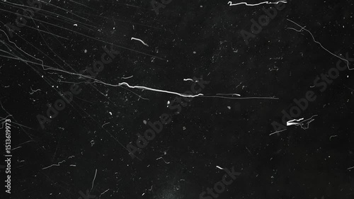 Scratched Transparent Film Overlay With Dusty Surface Marks