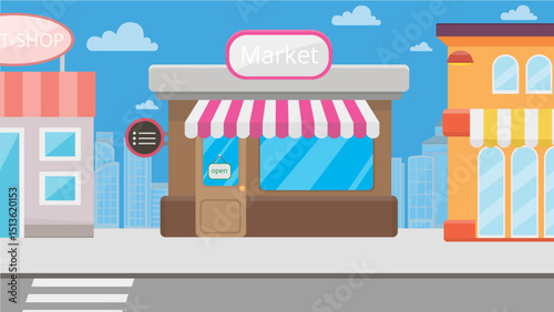 shop window with a window