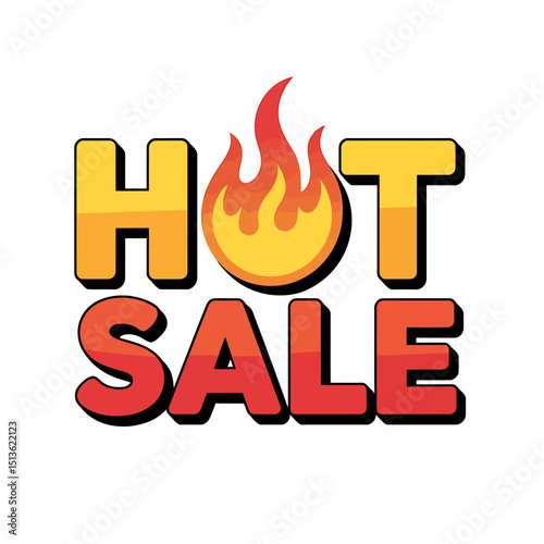 A Vibrant Graphic Featuring the Text Hot Sale - Fiery Design for Advertising