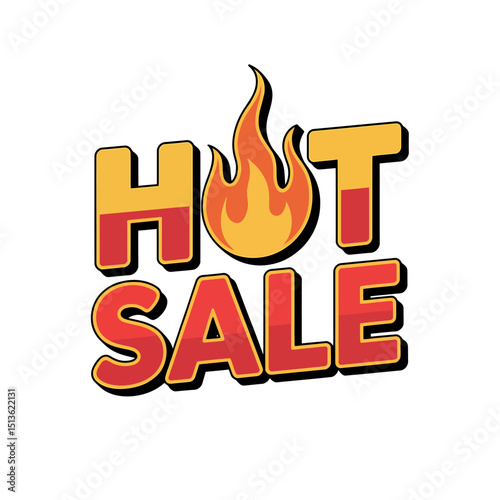 A Vibrant Graphic Featuring the Text Hot Sale – Design Element