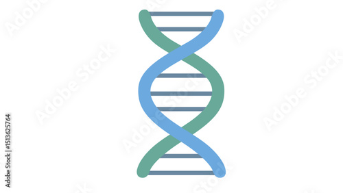 dna strand on white background