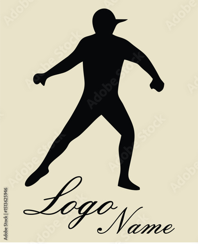silhouette of a man running