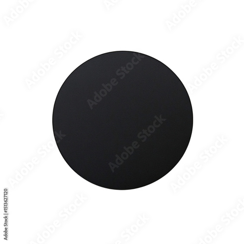 Black circle graphic element isolated on transparent background