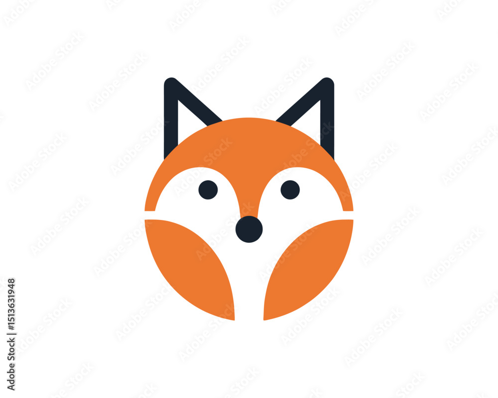 Obraz premium Fox symbol in clean child-friendly composition