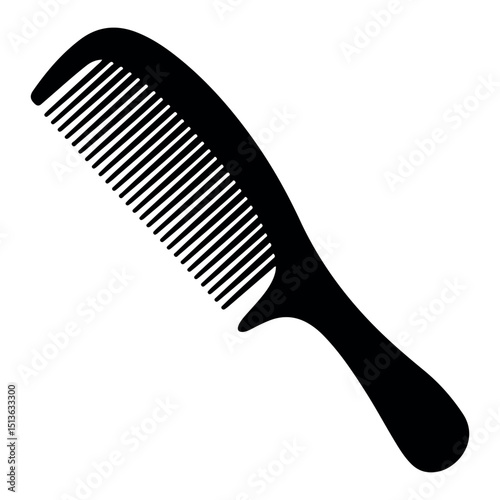 Elegant and Clean Hair Comb Vector Illustrations  Includes Fine-Tooth, Wide-Tooth, and Handle Combs in Editable Black Silhouette Format for Print, Digital,  Barbershop, and Packaging Use . Thank You .