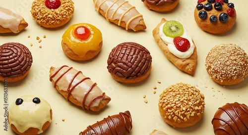 Assorted Sweet Breads and Pastries: Food Photography mexican food