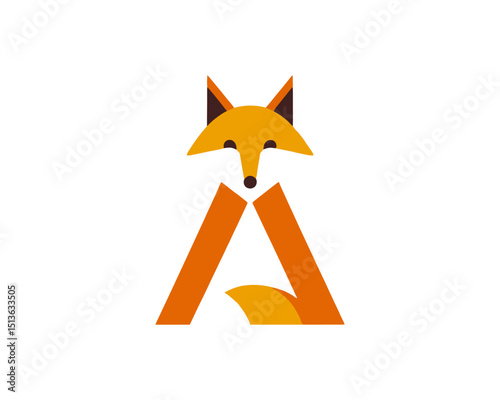 Fox vector logo for playful brand identity