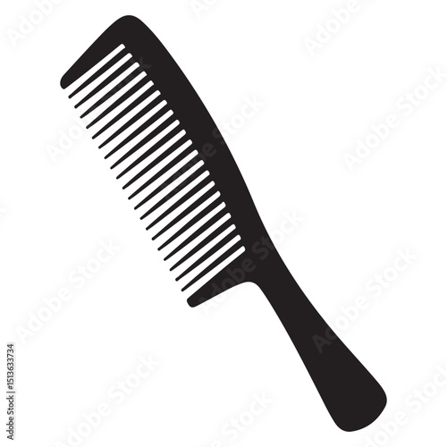 Elegant and Clean Hair Comb Vector Illustrations  Includes Fine-Tooth, Wide-Tooth, and Handle Combs in Editable Black Silhouette Format for Print, Digital,  Barbershop, and Packaging Use . Thank You .