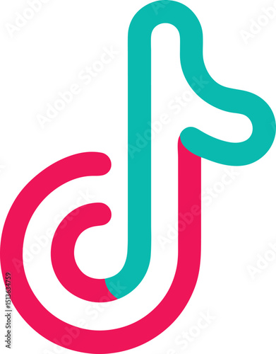 Musical Note Icon: An abstract representation of music, this clean design captures the essence of melody, rhythm and the art of sound.