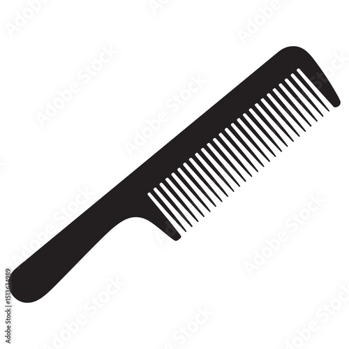 Elegant and Clean Hair Comb Vector Illustrations  Includes Fine-Tooth, Wide-Tooth, and Handle Combs in Editable Black Silhouette Format for Print, Digital,  Barbershop, and Packaging Use . Thank You .