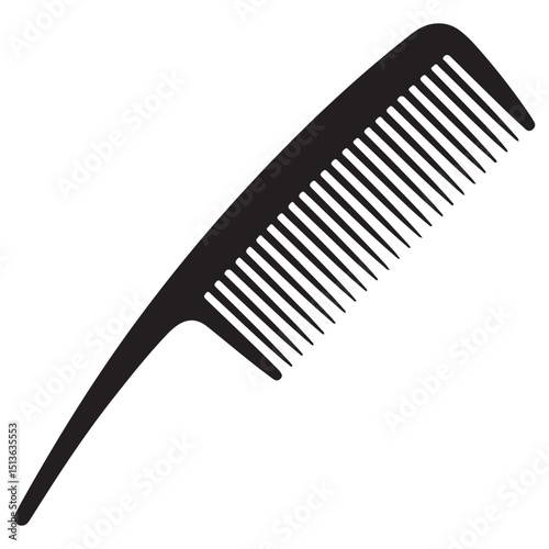 Elegant and Clean Hair Comb Vector Illustrations  Includes Fine-Tooth, Wide-Tooth, and Handle Combs in Editable Black Silhouette Format for Print, Digital,  Barbershop, and Packaging Use . Thank You .