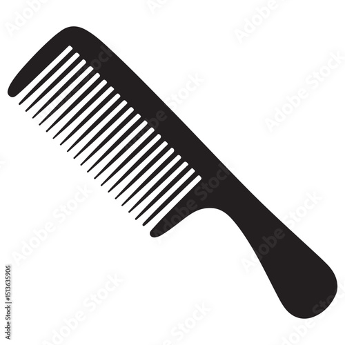 Elegant and Clean Hair Comb Vector Illustrations  Includes Fine-Tooth, Wide-Tooth, and Handle Combs in Editable Black Silhouette Format for Print, Digital,  Barbershop, and Packaging Use . Thank You .