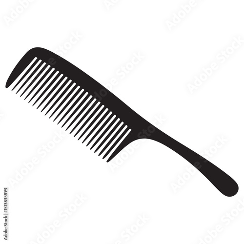 Elegant and Clean Hair Comb Vector Illustrations  Includes Fine-Tooth, Wide-Tooth, and Handle Combs in Editable Black Silhouette Format for Print, Digital,  Barbershop, and Packaging Use . Thank You .