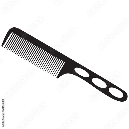 Elegant and Clean Hair Comb Vector Illustrations  Includes Fine-Tooth, Wide-Tooth, and Handle Combs in Editable Black Silhouette Format for Print, Digital,  Barbershop, and Packaging Use . Thank You .