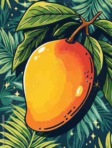vector illustration of an mango fruit
