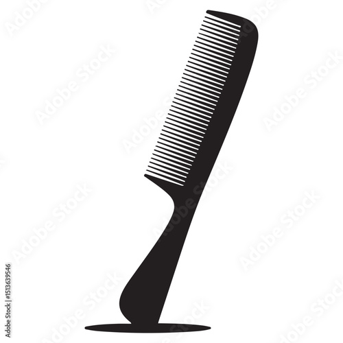 Elegant and Clean Hair Comb Vector Illustrations  Includes Fine-Tooth, Wide-Tooth, and Handle Combs in Editable Black Silhouette Format for Print, Digital,  Barbershop, and Packaging Use . Thank You .