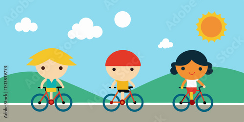 boy and girl on a bicycle