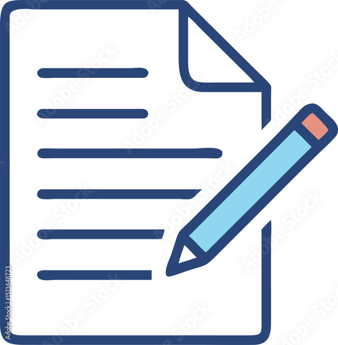 Document with pencil Symbolizing