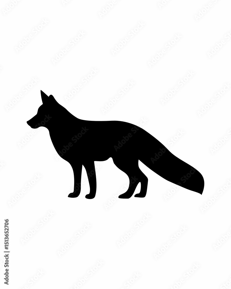 Obraz premium fox silhouette
