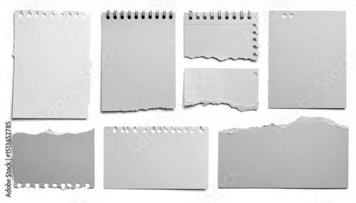 Wallpaper Mural Ripped torn paper edges isolated on white background Torontodigital.ca