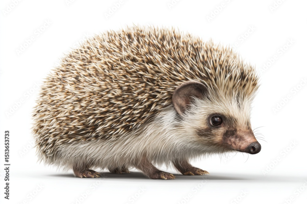 Adorable Hedgehog Standing on White Background, Symbolizing Wildlife Conservation and Environmental Awareness for Educational Content : Generative AI Adorable Hedgehog Standing on White Background, Symbolizing Wildlife Conservation and Environmental Awareness for Educational Content : Generative AI