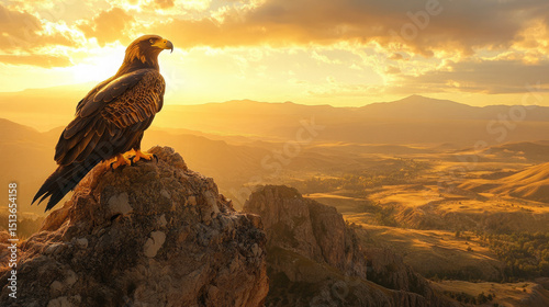 eagle in the sunset