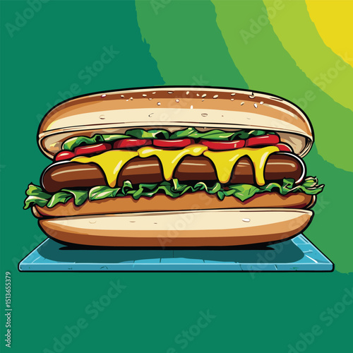 hotdog vector art for design needs