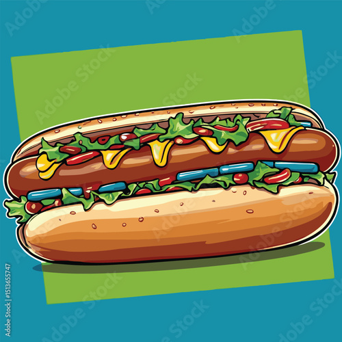hotdog vector art for design needs
