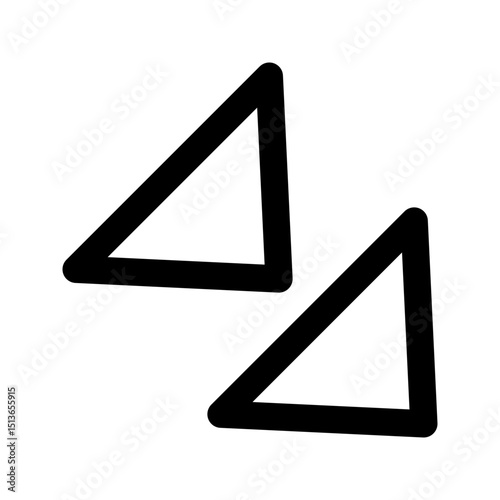 Bottom right arrow icon. Perfect for wayfinding or directional signs.