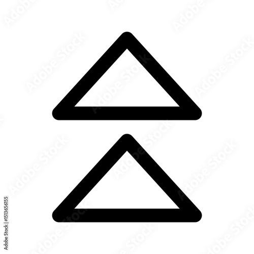 Up arrow icon. Great for upward navigation or wayfinding signs.
