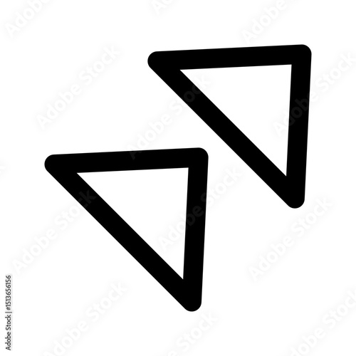 Top right arrow icon. Ideal for wayfinding or directional designs.
