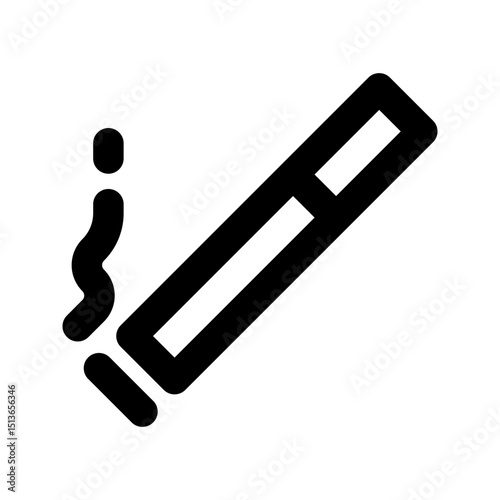 Cigarette for Smoking room icon. Ideal for wayfinding or designated areas.