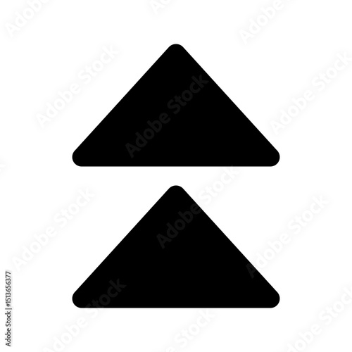 Up arrow icon. Great for upward navigation or wayfinding signs.