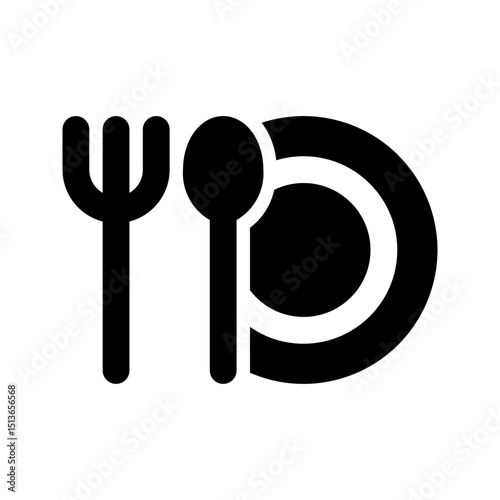 Cutlery for Restaurant icon. Great for wayfinding or dining location signs.