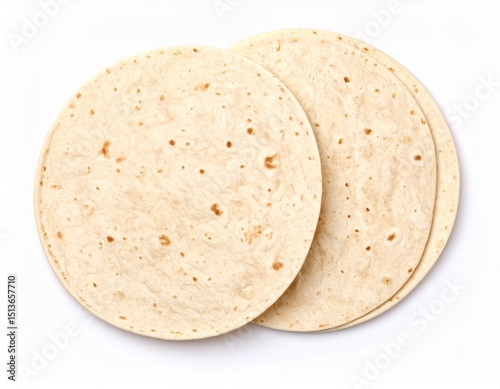 Wallpaper Mural Tortilla wrap bread isolated on white background  Torontodigital.ca