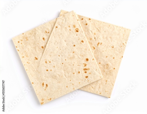 Tortilla wrap bread isolated on white background  photo