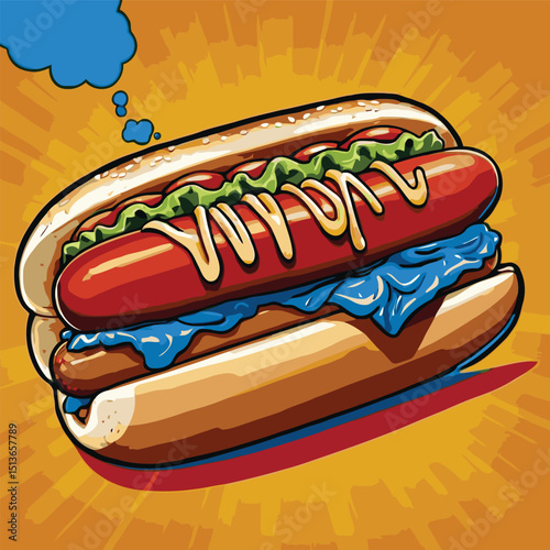 hotdog vector art for design needs