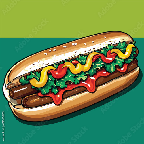 hotdog vector art for design needs