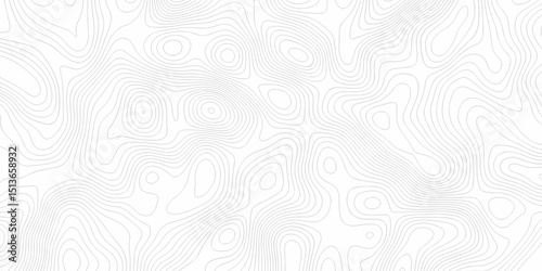  Topo contour map on white background, Topographic contour lines map seamless pattern.