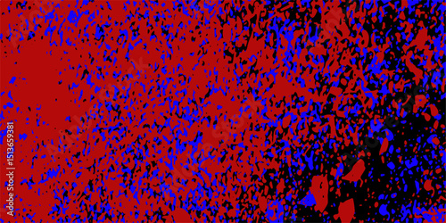 Abstract digital artwork with a red blue and black color palette creating a unique textured effect for artistic projects