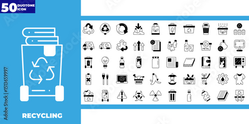 recycling dualtone icons collection