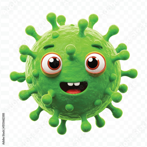 green virus 3d render