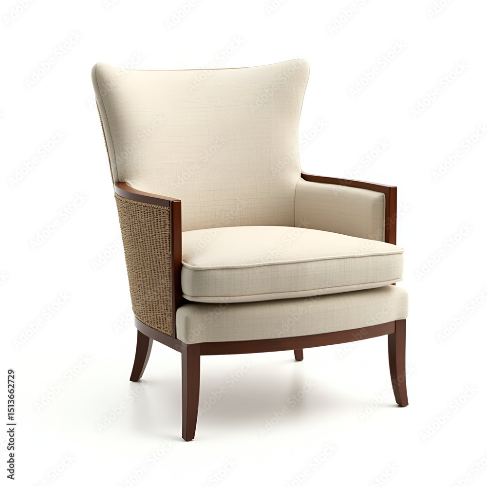 Fototapeta premium armchair isolated on white background