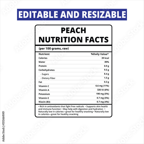 peach nutrition facts, Nutrition Facts, peach Nutrition Facts Label, peach Label,
