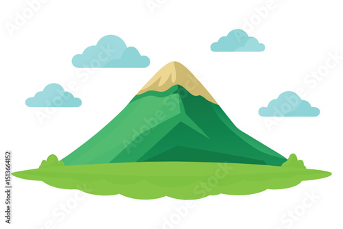 Hill floating in sky