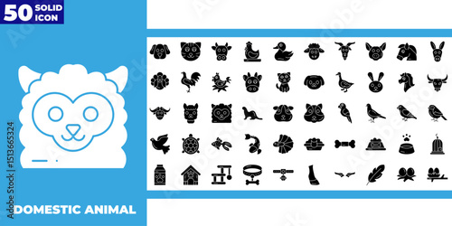 domestic animal dualtone icon collection