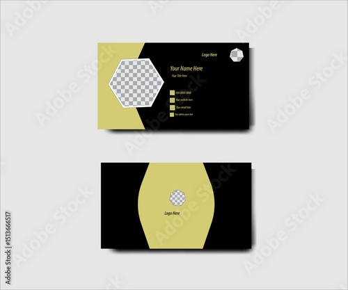 Business card design template, Clean professional business card template, visiting card, business card template Double-sided creative business card template Vector illustration .