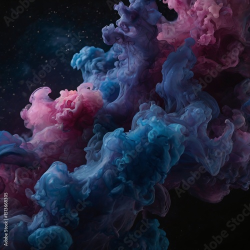 Galactic Ink Flow: A Cosmic Dream Captured in Macro