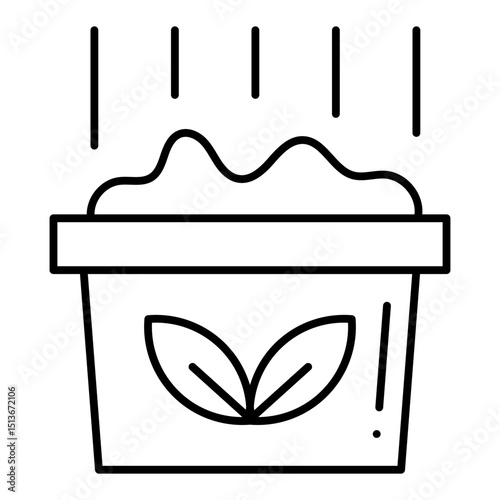 Compost Bin line icon