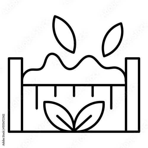 Compost line icon